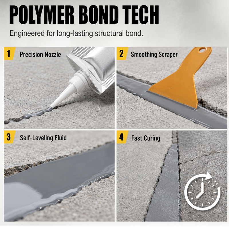 🏆 Last Day Special Price $16.99 ! 🔥Buy 2 Get 1 Free🎁Waterproof Concrete Crack Filler & Sealant