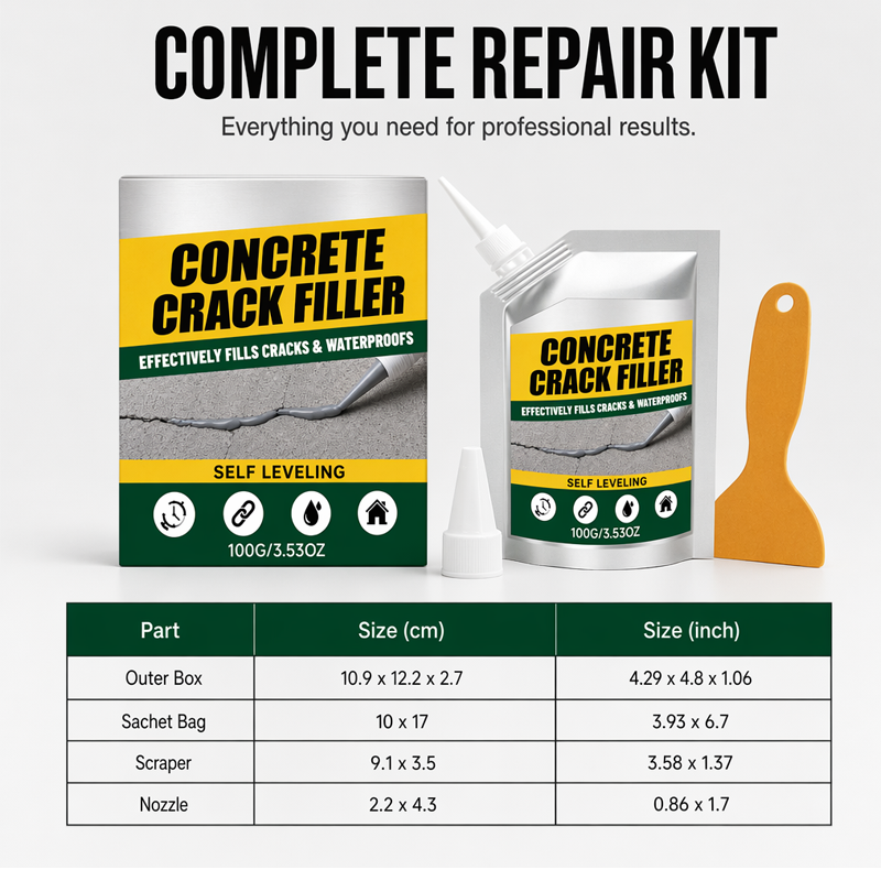 🏆 Last Day Special Price $16.99 ! 🔥Buy 2 Get 1 Free🎁Waterproof Concrete Crack Filler & Sealant