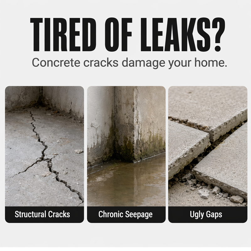 🏆 Last Day Special Price $16.99 ! 🔥Buy 2 Get 1 Free🎁Waterproof Concrete Crack Filler & Sealant