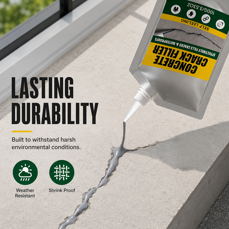 🏆 Last Day Special Price $16.99 ! 🔥Buy 2 Get 1 Free🎁Waterproof Concrete Crack Filler & Sealant