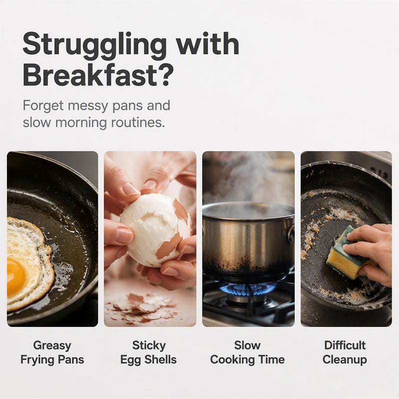 🥚✨ BUY 1 GET 1 FREE! Dual-Cavity Microwave Egg Poacher | Quick & Healthy Breakfast in Minutes 🍳
