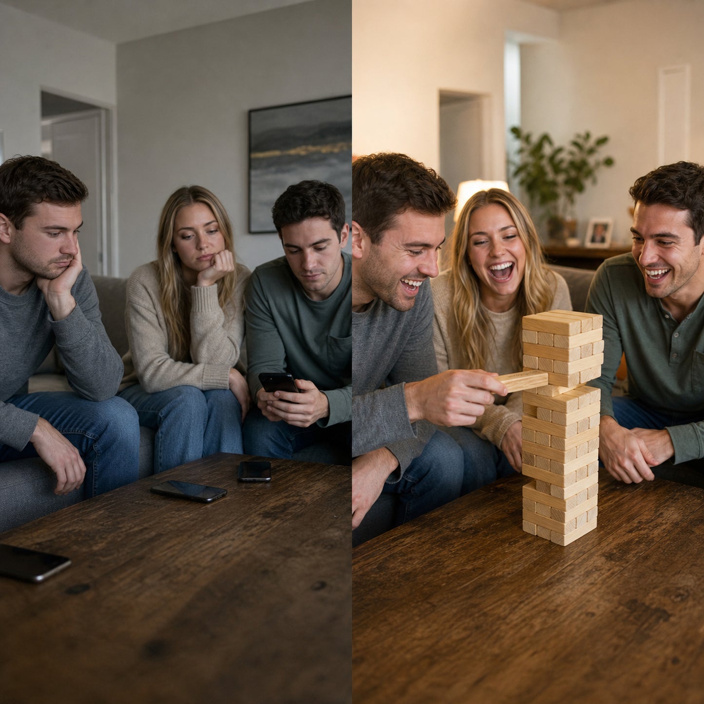 😆Ice Breaker Questions Tumbling Tower Game