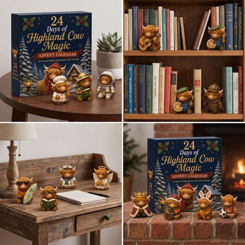 Highland Cow Advent Calendar – 24 Miniature Characters — product view 5
