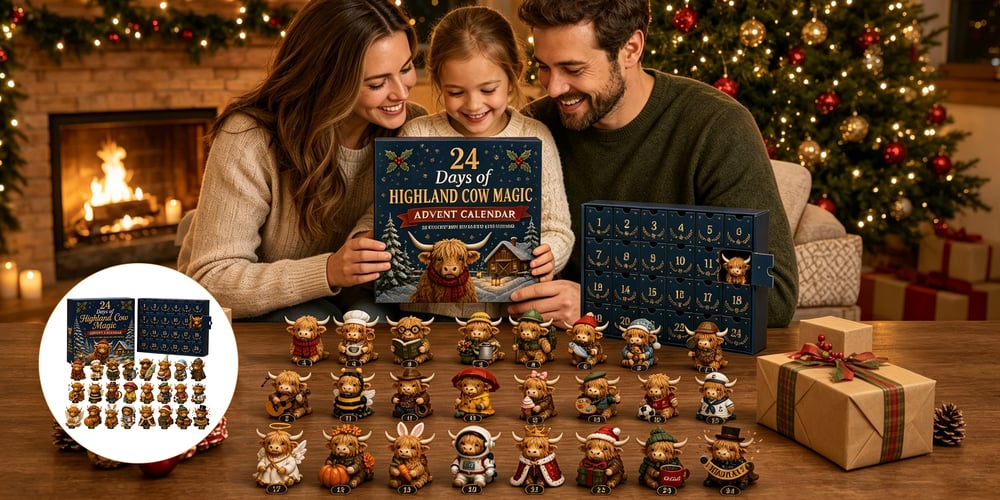 Highland Cow Advent Calendar – 24 Miniature Characters — product view 7