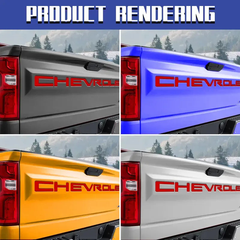 Tailgate lettering styles for truck exterior customization projects