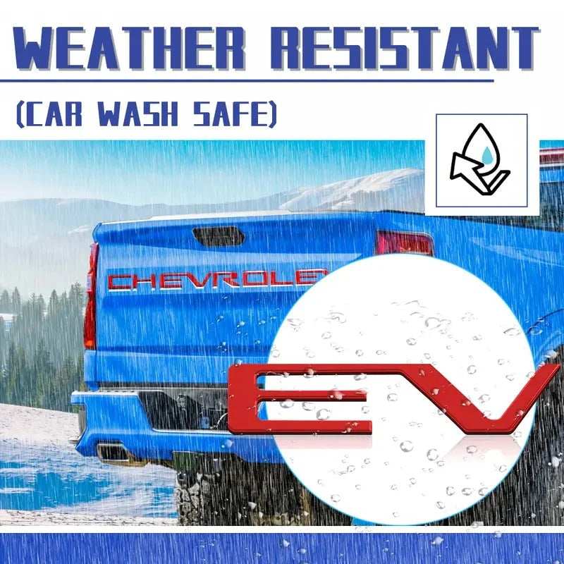 Weather-resistant tailgate lettering and car-wash illustration
